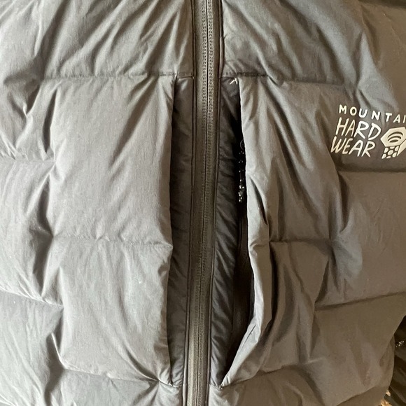 Mountain Hardware Stretch Down  Parka Men's Size Med Black Hooded Warm - Picture 4 of 11